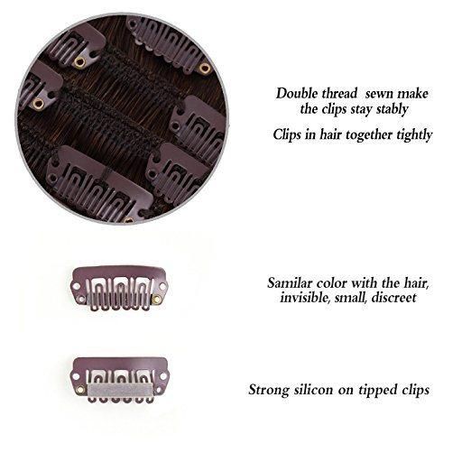 Brazilian Hair Clip in Hair Extensions Body Wave Human Hair Extension (AV-CH70-16-2)