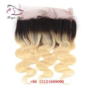 1b 613 Ombre Blonde Remy Human Hair Brazilian Body Wave 360 Lace Frontal