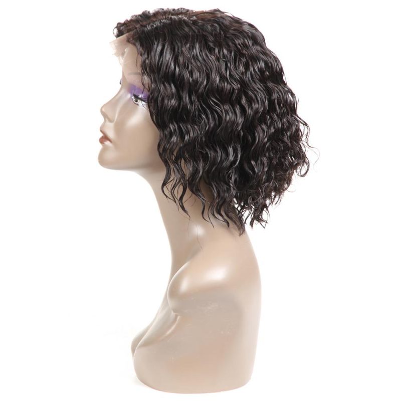 Kbeth Human Hair Wig for Femme Vendors T 10 Inch Virgin Cuticle Aligned Hair Hand Tip Custom Remy Fashion Lace Frontal Curly Wave Party Bob Wigs Wholesale