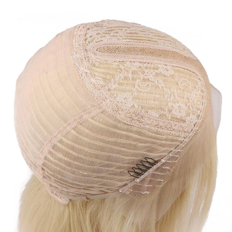 12 Inch Bob 613 Blonde Front Lace Human Hair Wig