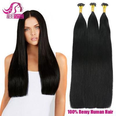 Cheap Price Top Quality Pre-Bonded Keratin Fusion I/Stick-Tip Peruvian Remy Human Hair Extensions 20&quot; Medium Brown