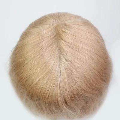 Lw1066 Fine Mono with PU Coating All Around Durable Human Hair Medical Wig
