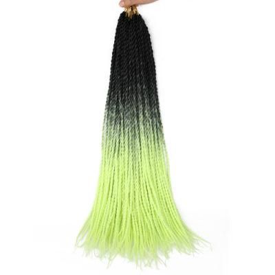 Synthetic Soft Ombre Yellow Color Senegalese Twist Crochet Braids Hair Extension