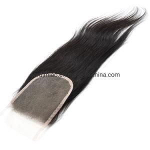 5X5 Lace Closure Bleached Knots with Baby Hair Virgin Peruvian Human Hair