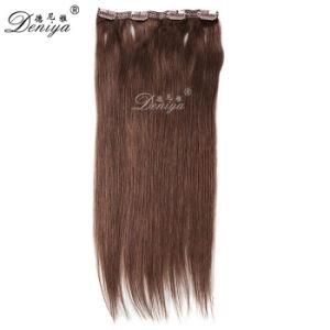 Hot Selling High Quality Full Head 10PCS/Set Straight Remy Human Hair Clip in Hair Extension