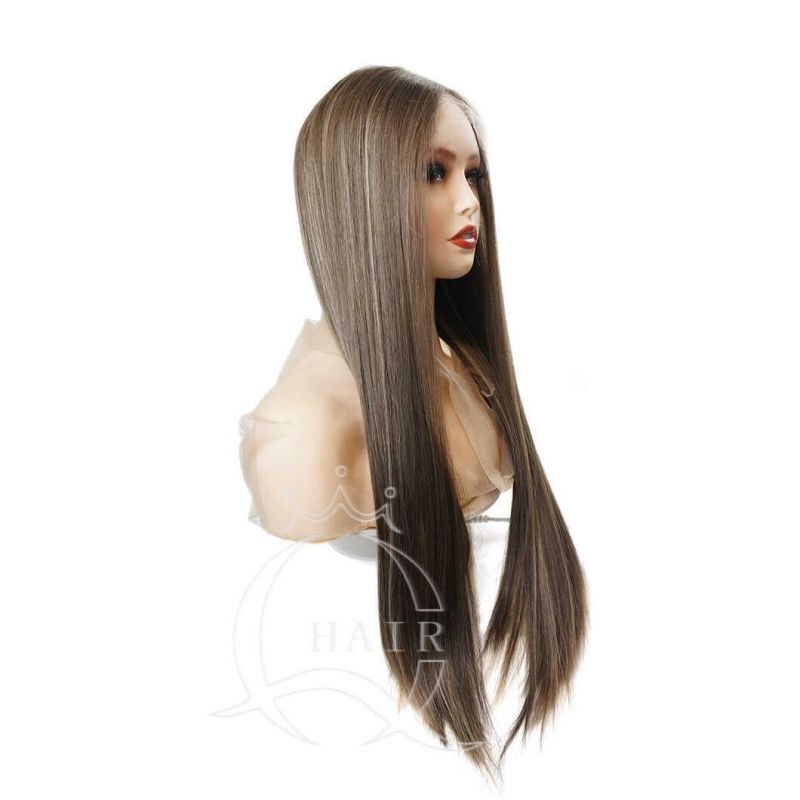 Long Stock Luxury Bleached Top Silky Soft European Virgin Hair Brazilian Hair Lace Top Wig Jewish Wigs Kosher Wig Sheitel Custom Human Hair Wigs Wholeselling