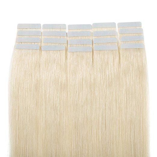 100% Virgin Hair Tape in Human Hair Extensions (AV-TP18-60)