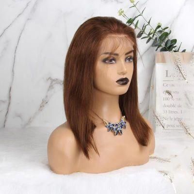 Glueless Lace Front Human Hair Wig Straight Highlight Ombre Hair Pre Plucked Hair Line Bleached Knots Brazilian Remy Hair Wigs