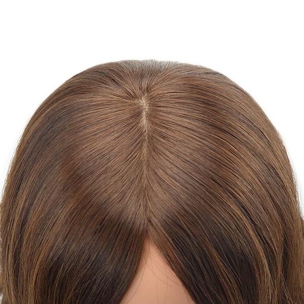 Long Hair Long Layer Light Brown Tone Wavy European Virgin Hair Human Lace Wig