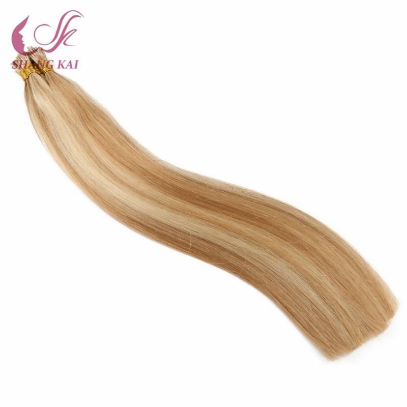 Silk Straight Full Cuticle Blond Stick/I-Tip Hair Extension