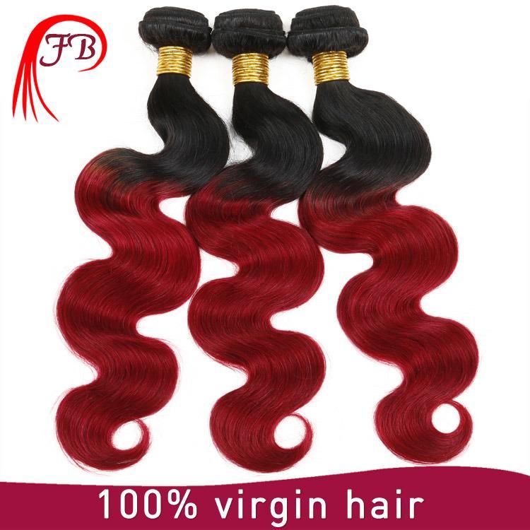 100% Malaysian Ombre Dark Root Wine Remy Human Hair Bundles