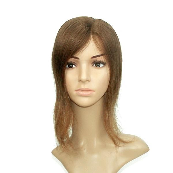 Poly with Gauze and 1 Inch Transparent Skin at Front Natural Hair Toupee