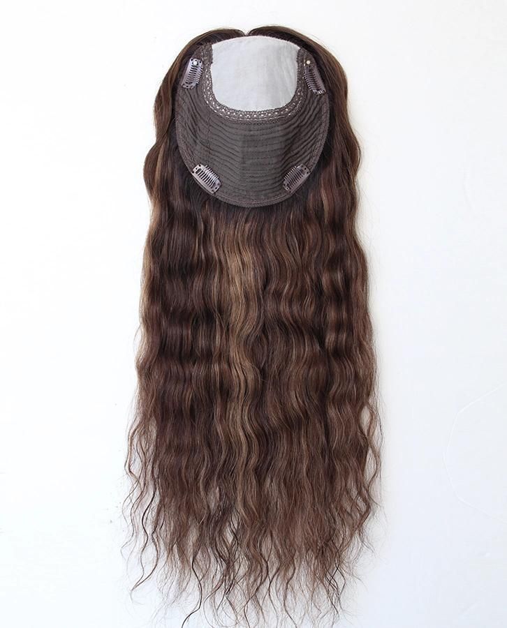 100% Human Virgin Hair Top Quality Silk Topper