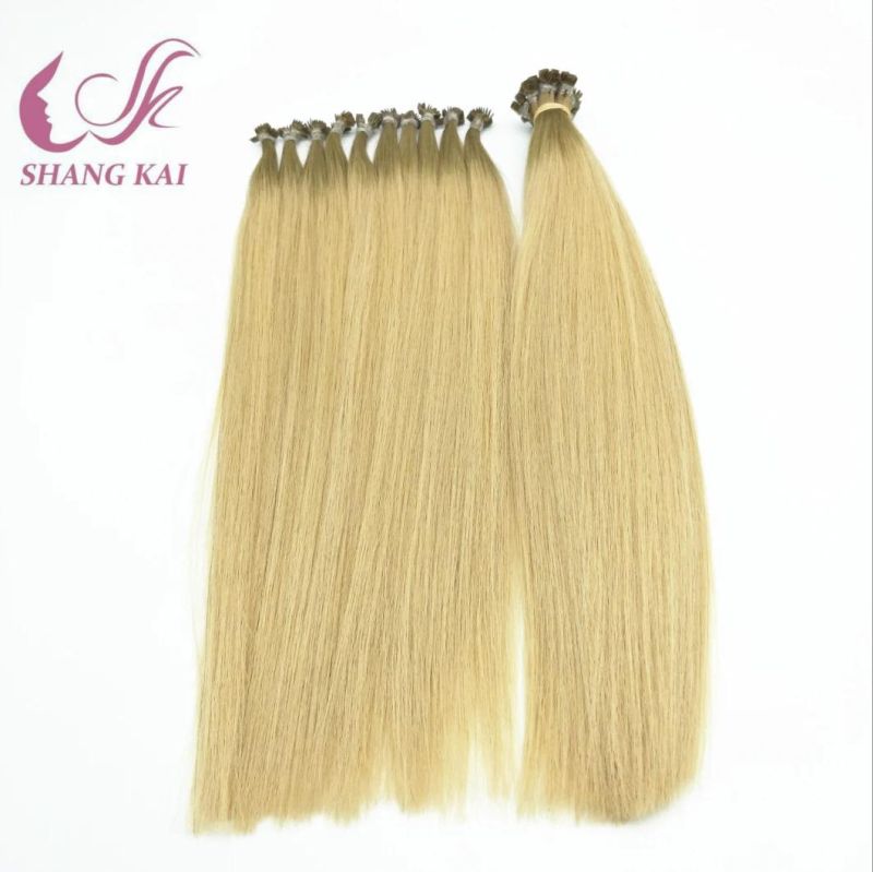 Hot Selling Unprocessed Flat Tip Hair Extension Mongolian Hair Ombre Color Ponytail Hair