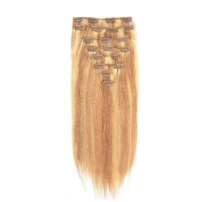 Long High Quality Ladies Stock Human Hair Clip Hair Replacement
