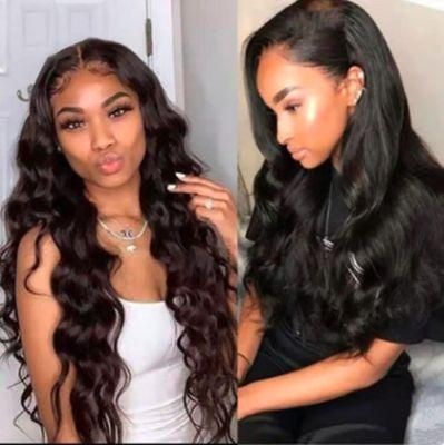 Super Quality Body Wave 13X4 Lace Front Brazilian Human Hair Wigs for Black Women (24Inch)