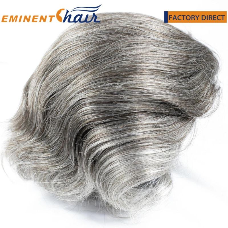 Custom Made Human Hair Replacement Men′s Wig