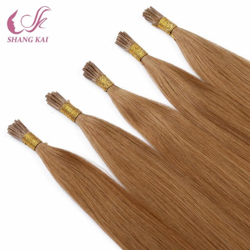 Unprocessed Human I Tip Hair Extension Brazilian Cuticle Aligned Pre Bonded Virgin Hair
