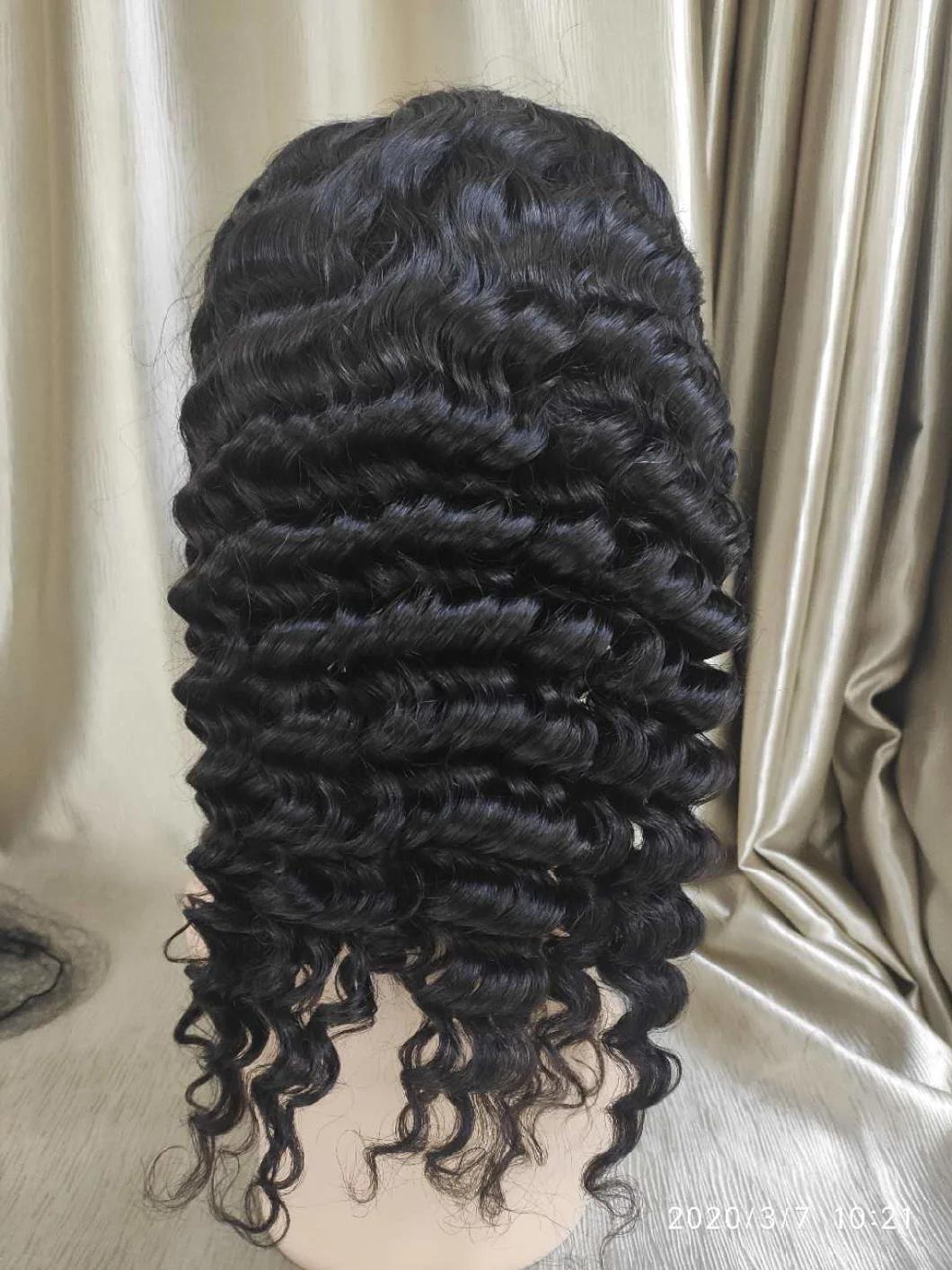 Deep Wave Brazilian Human Hair Wig with HD Lace Frontal
