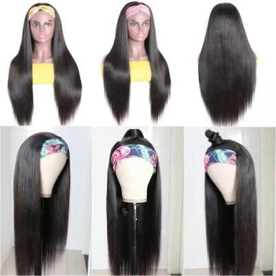 2021 New Fashion 100% Remy Human Hair Headband Wig