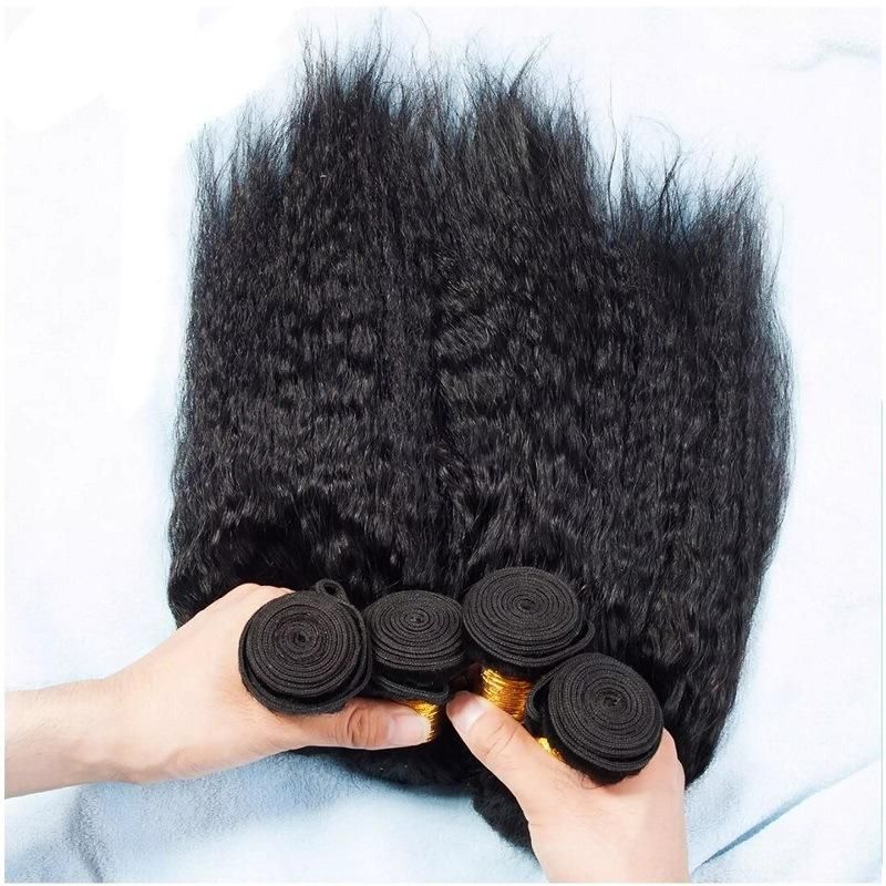 Kbeth Wholesale Cheap Kinky Straight Bundles 100% Unprocessed Mink Virgin Brazilian Silky Kinky Straight Hair Overnight Shipping