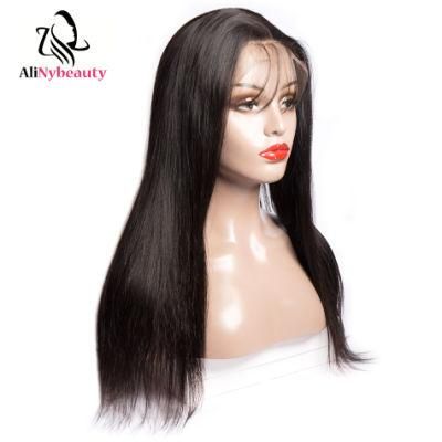 100% Peruvian Cheap Human Hair Natural Straight Lace Front Wig