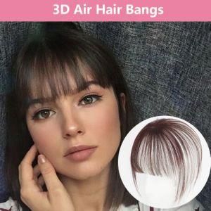 Viviabella Clip in Bangs 3D Clip-on Bangs Topper Real Hair Air Bangs One Piece Clip in Hair Topper/Hair Fringe (3D Hand Made, Dark Brown)