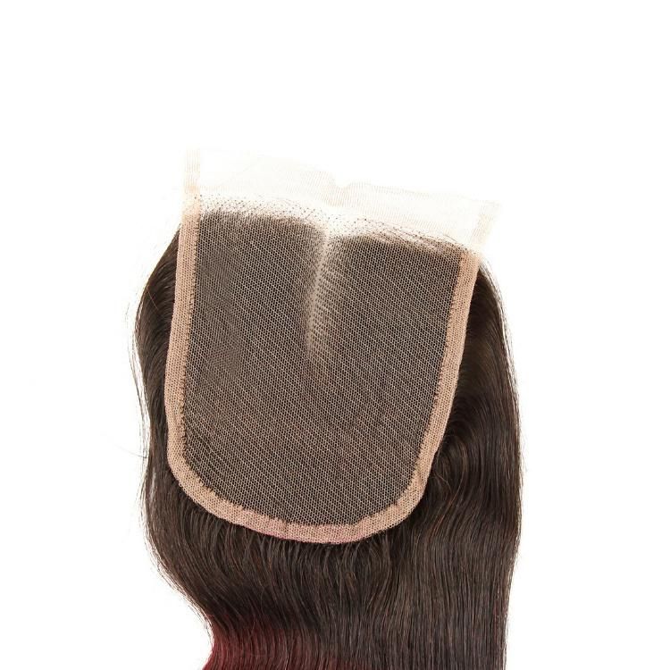 Wholesale 4X4 Lace Frontal Closure Body Wave Natural Human Hair#1b/99j