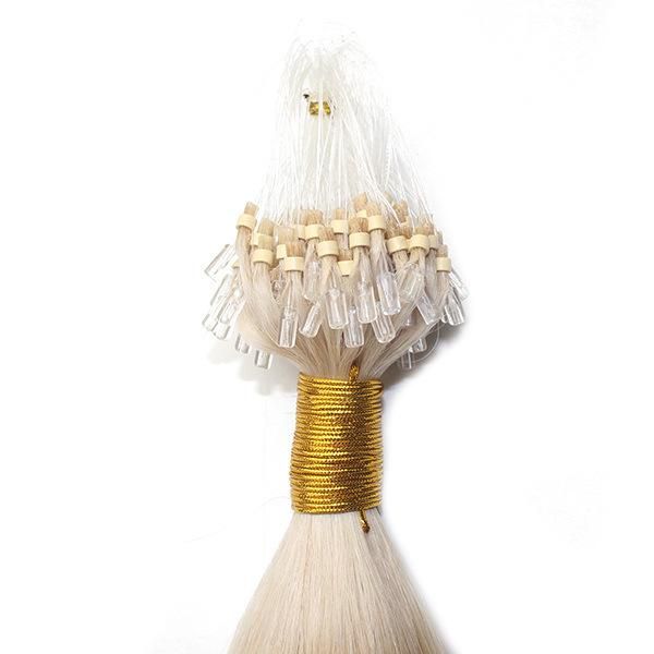 Blonde and Straight Micro-Loop Hairpiece for Women