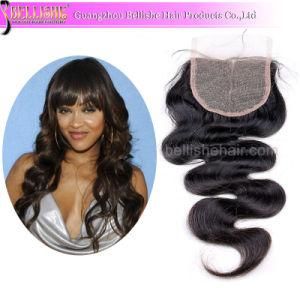 No Shedding Body Wave Indian Virgin Human Hair Top Lace Closure