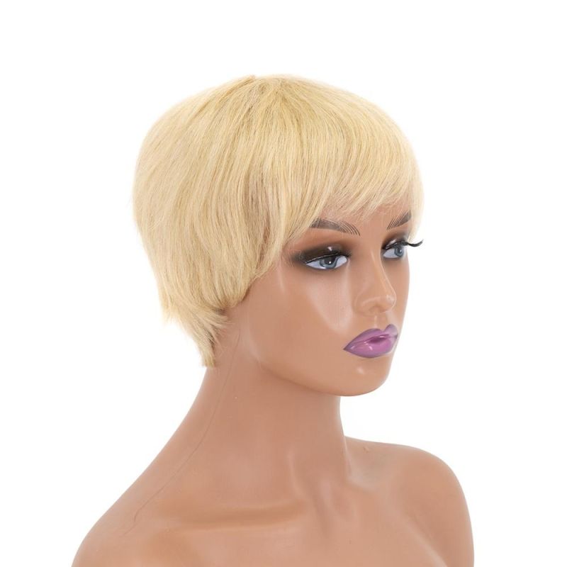 Kbeth Human Hair Blonde Wigs 2021 Fashionable 613 Cool Machine Made 16 18 20 Inch Straight Brazilian Remy Good Quality Wig Without Lace