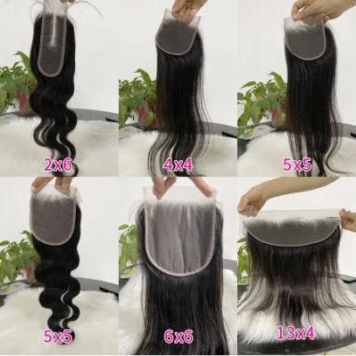 4X4 Lace Frontal Closure Brazilian Virginhuman Hair Closure in Stock