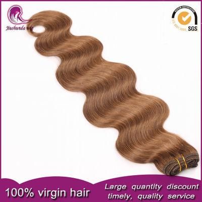 Brown Color Hair Weaving Burmese Virgin Human Hair