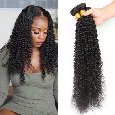 Factory Wholesale Kinky Curly Brazilian Virgin Human Hair Bundles Natural Black 14 Inch