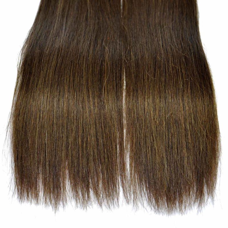 100% Remy Human Hair Extensions Dark Brown Silky Straight Hair