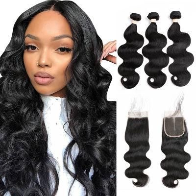 Kbeth Brazilian Body Wave Closure Remy Virgin Hair Weave 4X4 Lace Closure Free/Middle/Three Part Swiss Lace Closure with Baby Hair