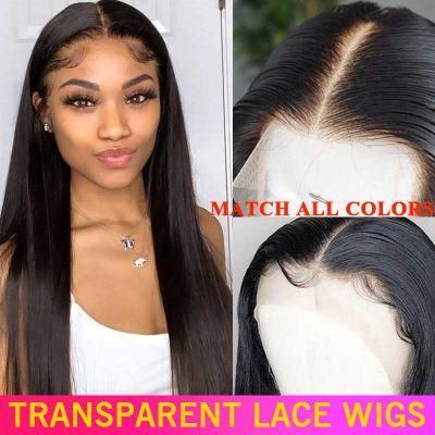 13X4 Lace Front Wigs Straight Hair Brazilian Virgin Human Hair Lace Closure Wigs for Black Women 150% Density 24 Inch