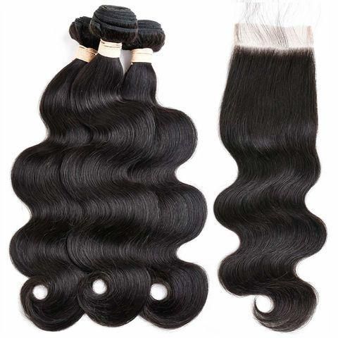 Human Hair for Sale Unprocessed Virgin Hair Bundles with Frontals, Frontal Closure Hair 13X4