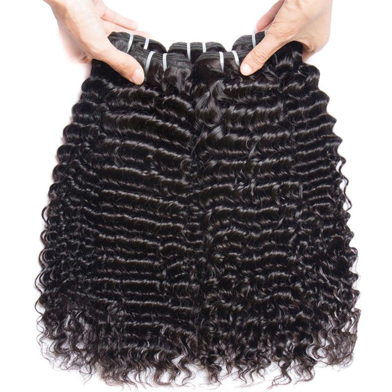 High Quality Deep Wave Human Hair Bundles Wave Brazilian Hair Bundles Remy Hair Weave Curly Human Hair Bundles 26 Inches