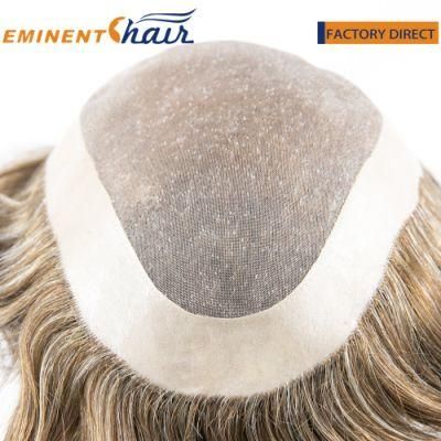 Durable Remy Human Hair Women&prime;s Toupee Mono with PU All Around