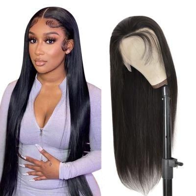 Aviva Natural Black Color Brazilian Virgin Hair 180% Density 13X4 13X6 HD Lace Frontal Human Hair Wig