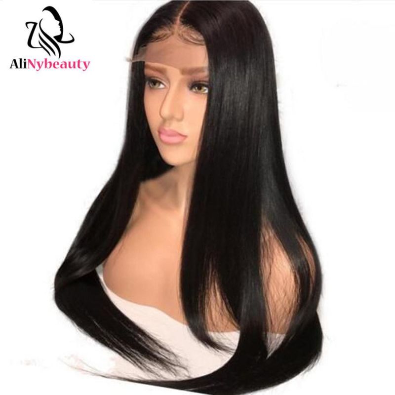 Alinybeauty 100% Human Hair Natural Straight 13*6 Lace Frontal Wig