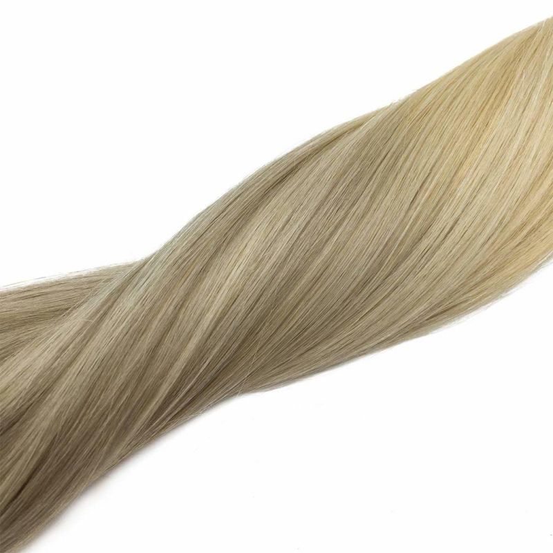 Human Hair Extensions Tape in 16 Inch Balayage Ash Blonde to Golden Blonde and Platinum Blonde Real Tape in Hair Extensions 20PCS 50g Remy Human Hair Extensions