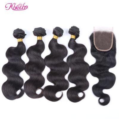 Kbeth Body Wave Bundles Unprocessed Grade 9A Peruvian Curly Virgin Human Hair Bundle with Closure From China Factory