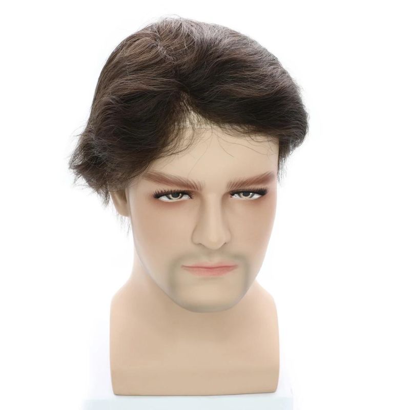 Stock Skin Men′s Human Hair Topper Toupee