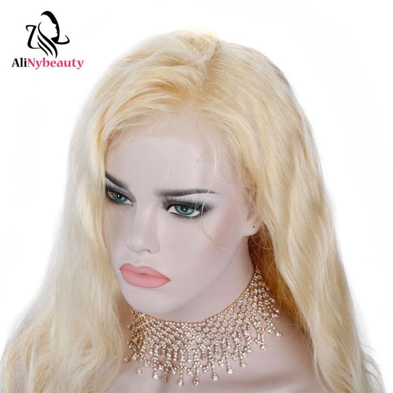 Human Hair Wig 613 Blond Body Wave Lace Front Wig