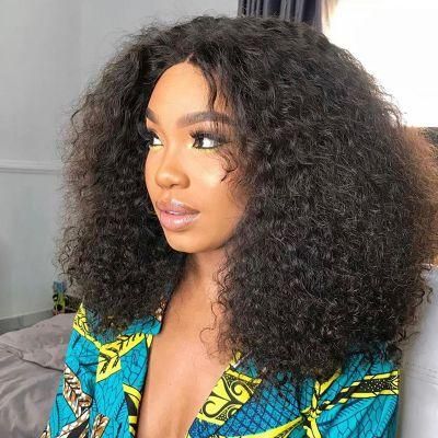 Full Density Virgin Brazilian Curly Human Hair Lace Wig