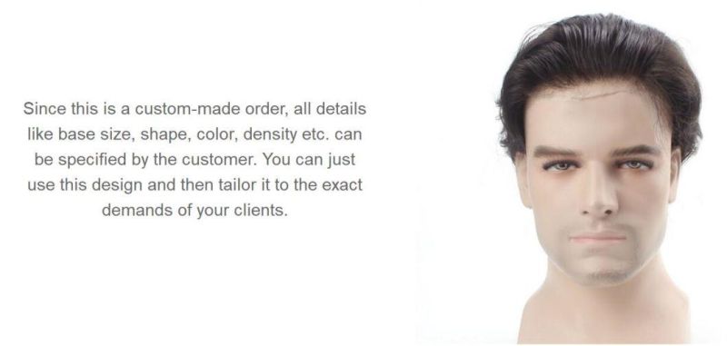 New Swiss Lace Toupee! ! Men′s Luxury Hair Replacemen Systems