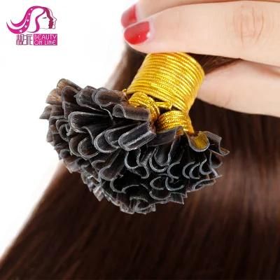 8&quot;-30&quot; Italian Keratin Nail Tip U Tip, Stick Tip, I Tip, Flat Tip Hair Extensions, 100 Indian Remy Human Hair Extension
