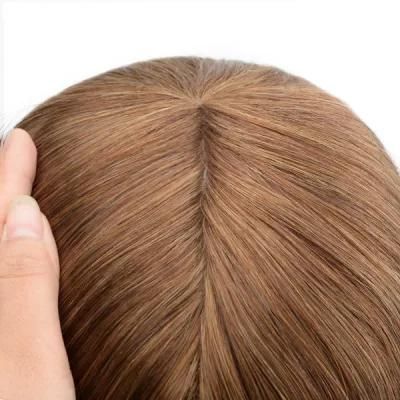 Lw4874 Lace Combine with Silicon Injected Very Natural Medical Human Hair Wig